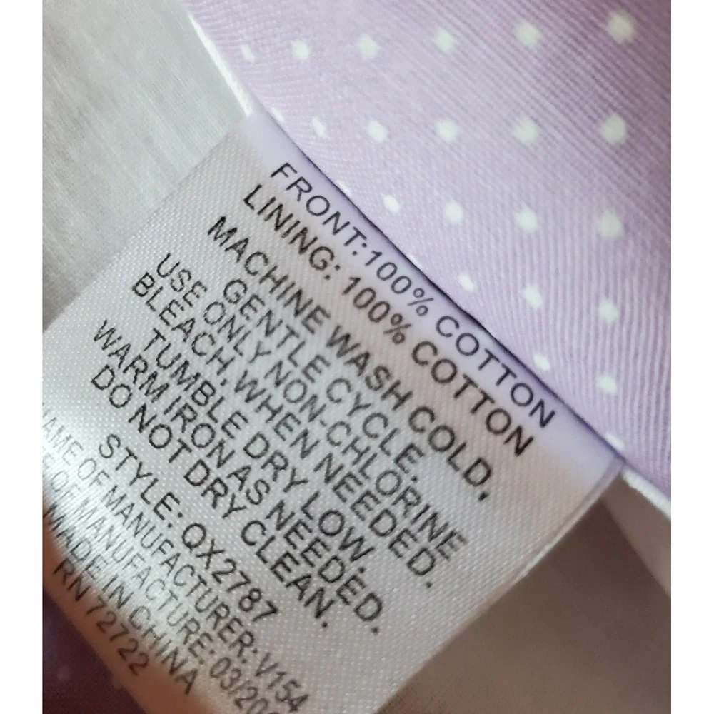 JC Penney Home Collection Flower Garden Cotton Curtains Valance Set Purple White